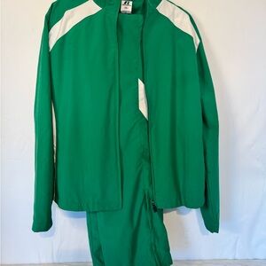 Russell Athletic Green and White Track Suit